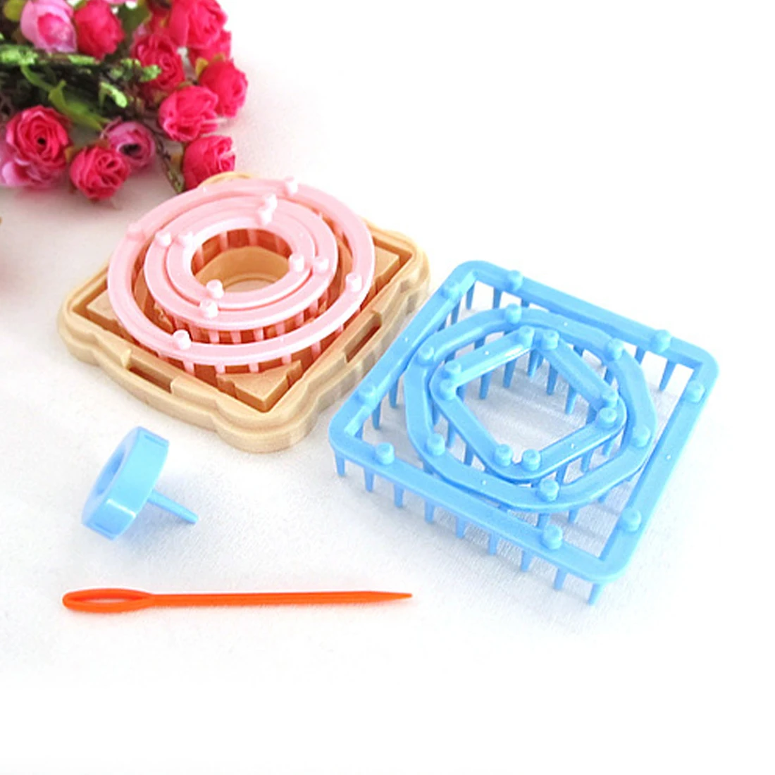 Новинка 1 комплект детский рукоделие Ткачество инструменты создатель Пряжа иглы