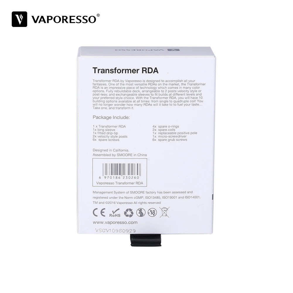 Просвет оригинальный Vaporesso трансформатор RDA танк электронная сигарета Dripper