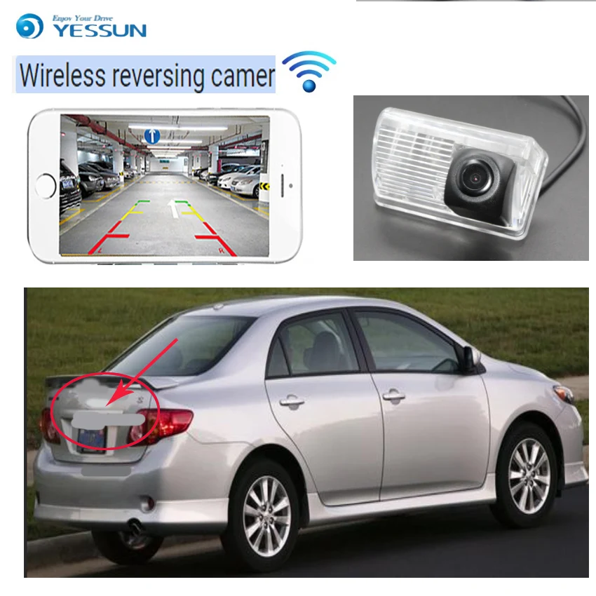 Автомобильная камера заднего вида YESSUN с ночным видением для Toyota Corolla EX E120 E130 2000 ~