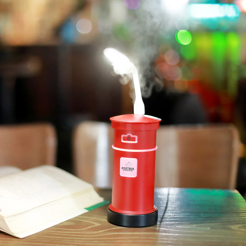 Post Box Ultrasonic Air Humidifier Essential Oil Diffuser Mini USB Mist Maker Car Household Atomizer Night Light | Бытовая техника