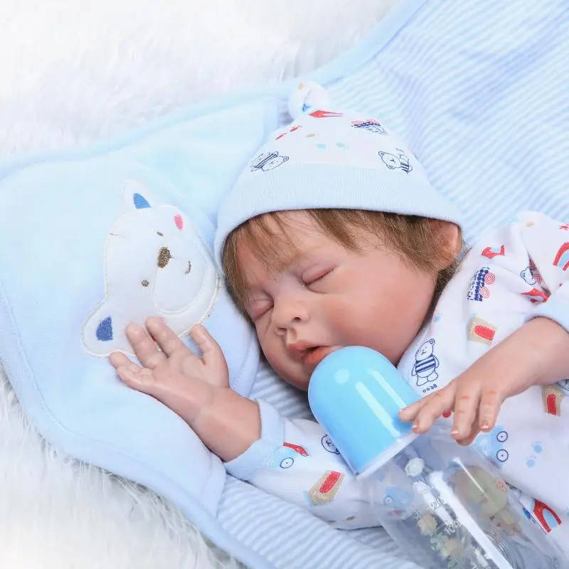 50 см полный корпус силикона Reborn спящие Мальчики Младенцы Куклы игрушки
