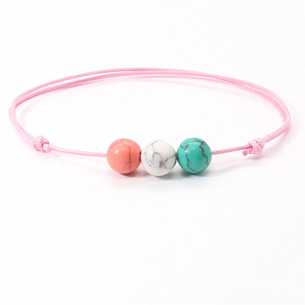 Модные Boho друзья очаровательные каменные бусины Strand парный браслет мужские