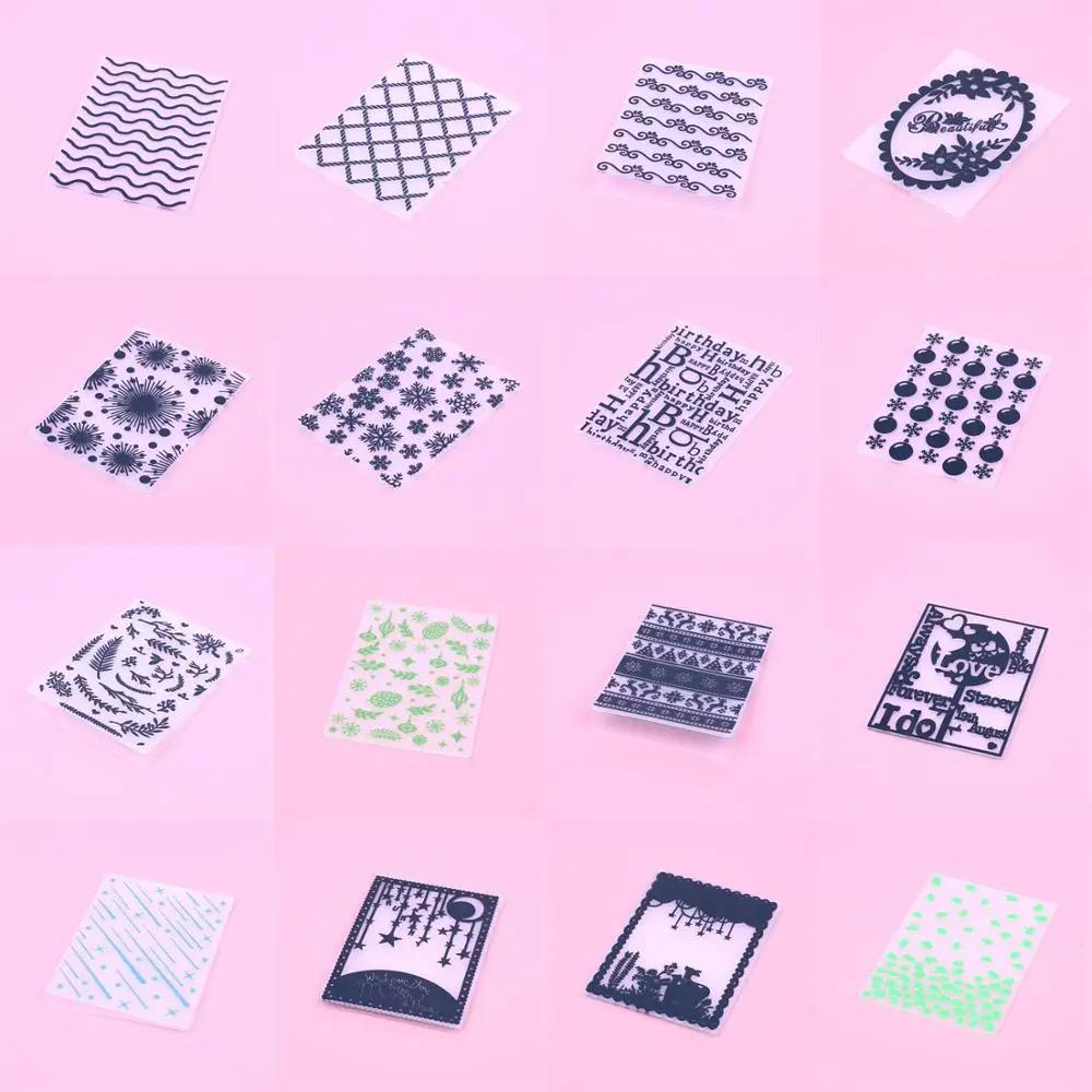 16 видов волнистых букв пластиковые шаблоны для изготовления карточек бумажная