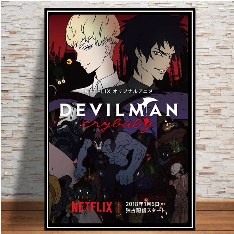 Лидер продаж рисунок Devilman Crybaby из японского аниме комикс картина маслом на холсте