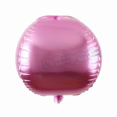 Pink 50 шт. Orb Фольга Sphere шар блестящий круглый розовое золото, серебро, золото, черный, фуксия, синий, фиолетовый, уникальный металлический круг Шарики - Цвет: Pink