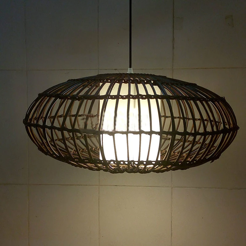 Лидер продаж 2020 современный маленький Плетеный подвесной светильник лампа из