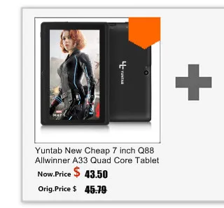 Yuntab " Q88 планшет Allwinner A33 четырехъядерный Android 4,4 8 Гб Двойная камера wifi Google APP Play 5 цветов с Bluetooth