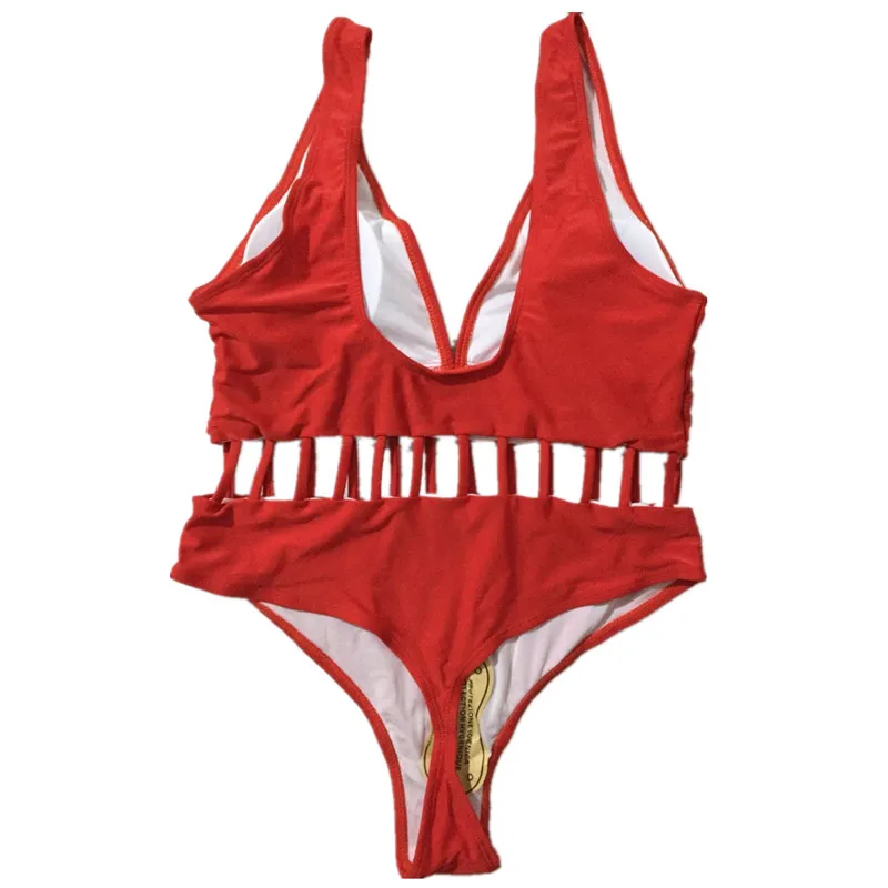 Цельный купальник женский полый купальный костюм для женщин Монокини Купальный