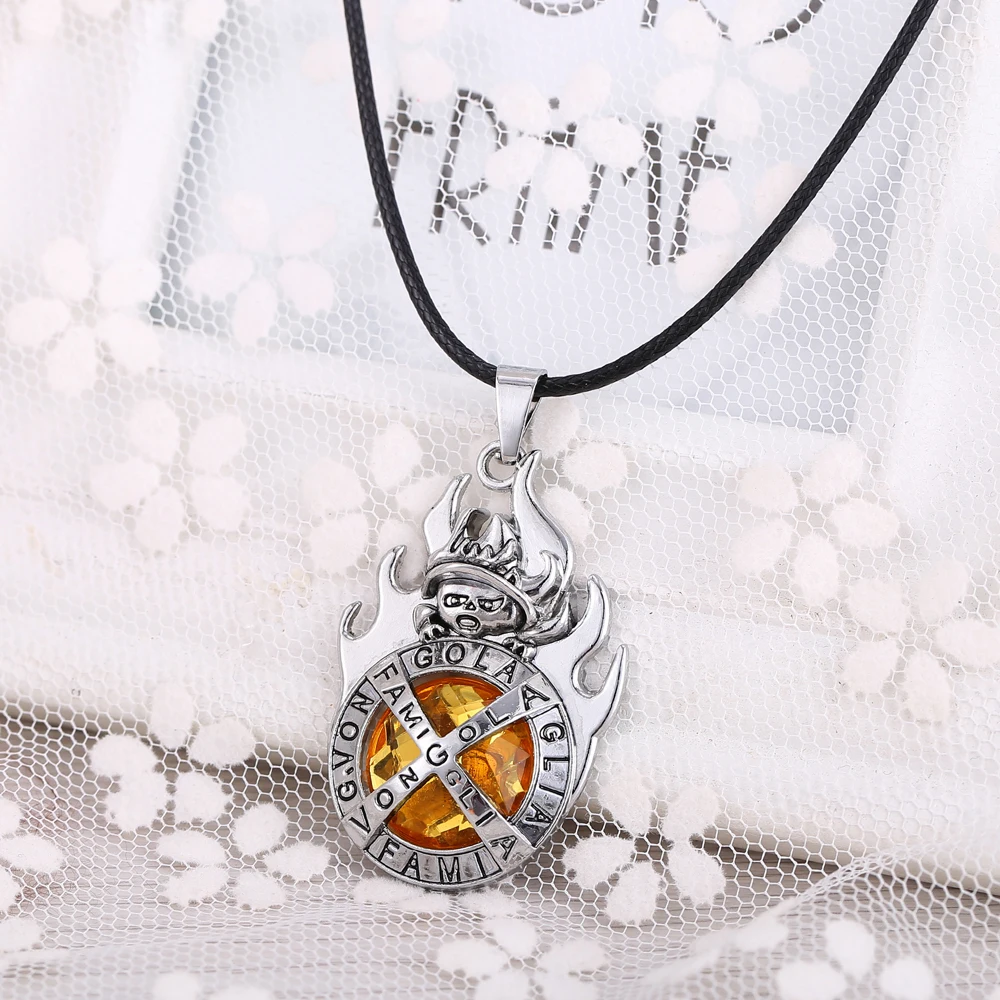 Хит продаж кулон и ожерелье HSIC в стиле аниме хитман Реборн фами гола кристаллы