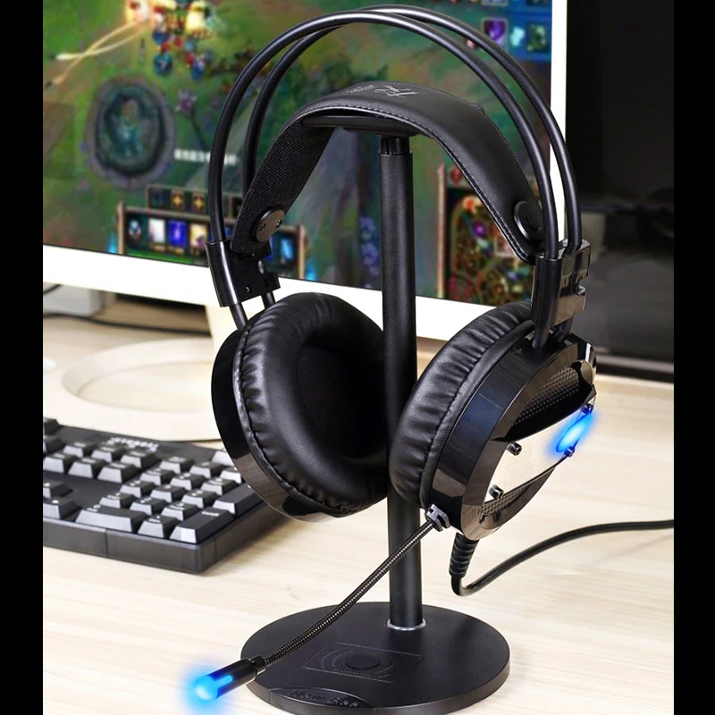 Светодиодный светильник игровая гарнитура глубокие басы игровые наушники