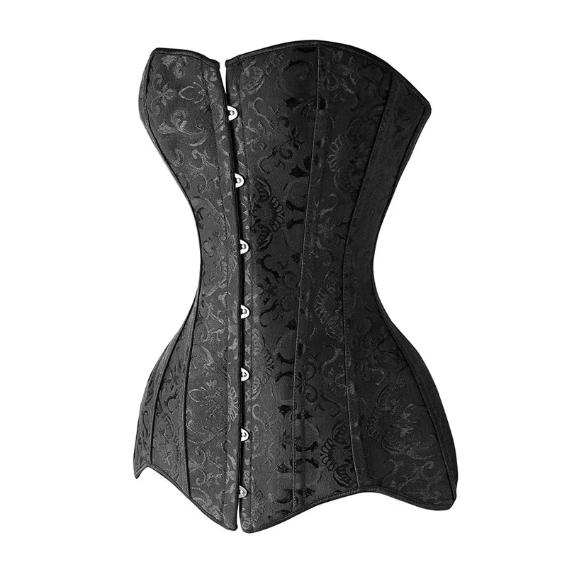 

Plus Size Corset Steel Boned Corset Overbust Long Torso Bustiers Waist Trainer Corsets Shapewear Cincher Corselet 2022