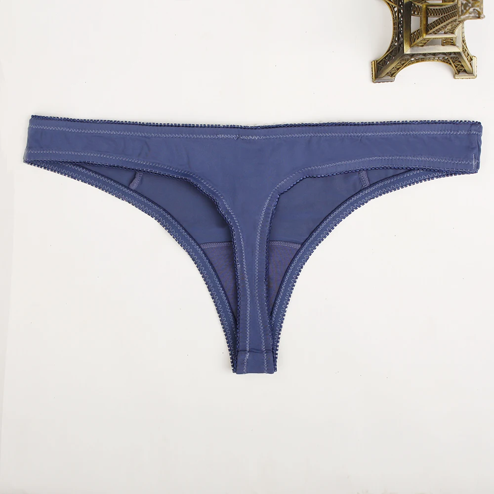 Женские удобные стринги с вышивкой украшенные цветами мягкое нижнее белье в