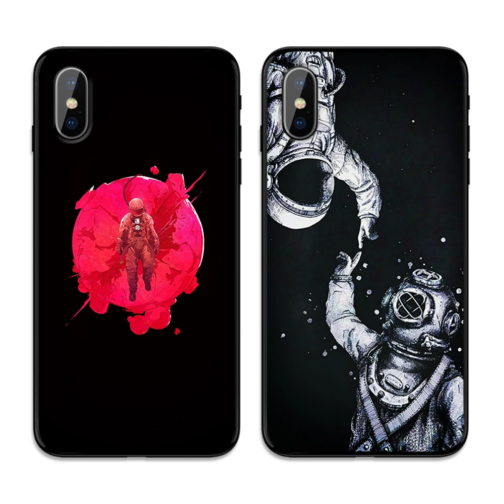Dream tech астронавты мягкая термополиуретановая крышка-чехол для Apple iPhone 6 6S 7 8 Plus 5 5S SE