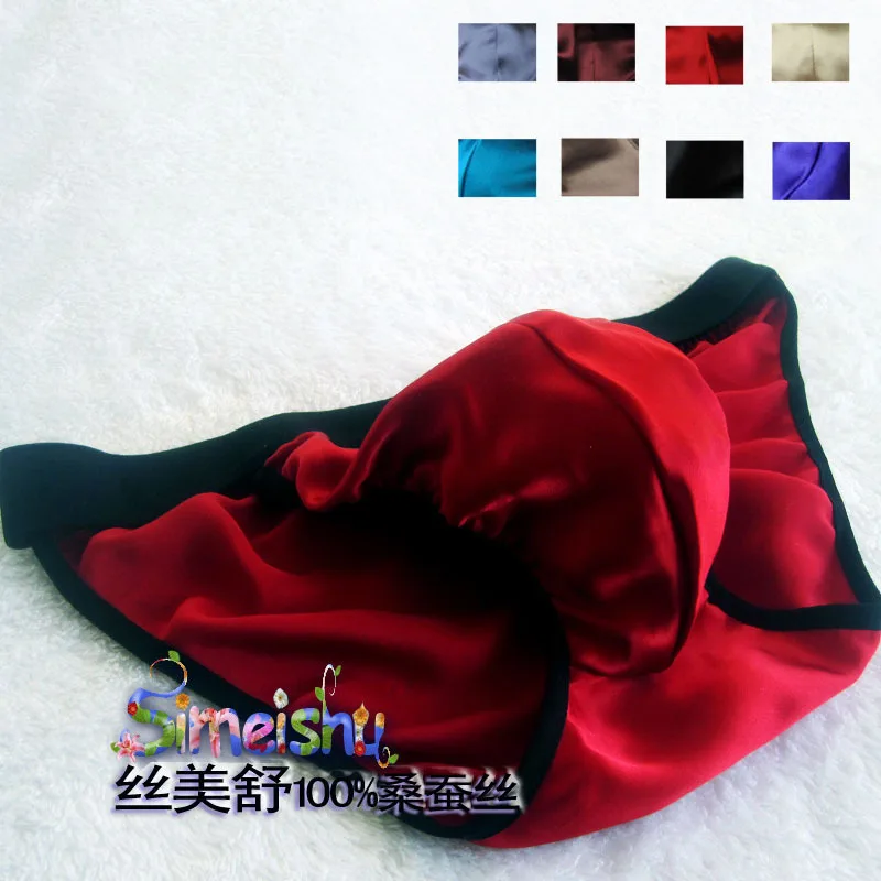 Женские трусы 100% Шелковые Стринги тутового шелкопряда мужские сексуальные из