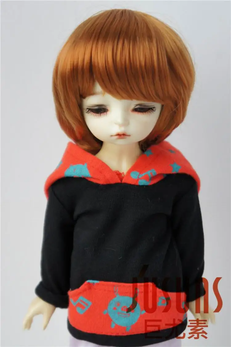 JD019 1/6 1/4 1/3 популярный мальчик короткий срез BJD кукольные парики Размер 6-7 дюймов 7-8 дюймов 8-9 дюймов 9-10 дюймов синтетический мохер кукольные волосы - Цвет: 6-7inch Ginger SM8