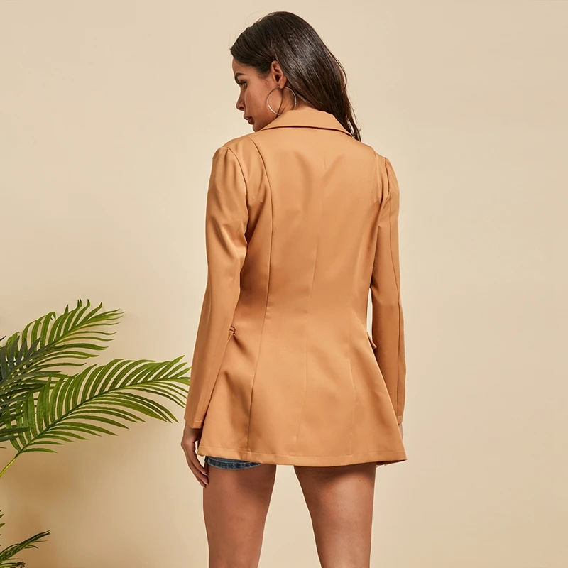 Новинка 2020 модная женская Свободная длинная куртка на пуговицах женское нижнее