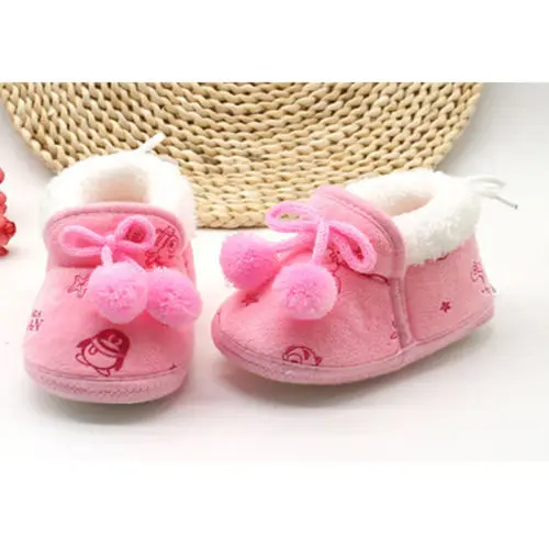 

New Cute Baby Girls Shoes Cute Warm Winter Infant Newborn Princess Shoes for 0-18 M