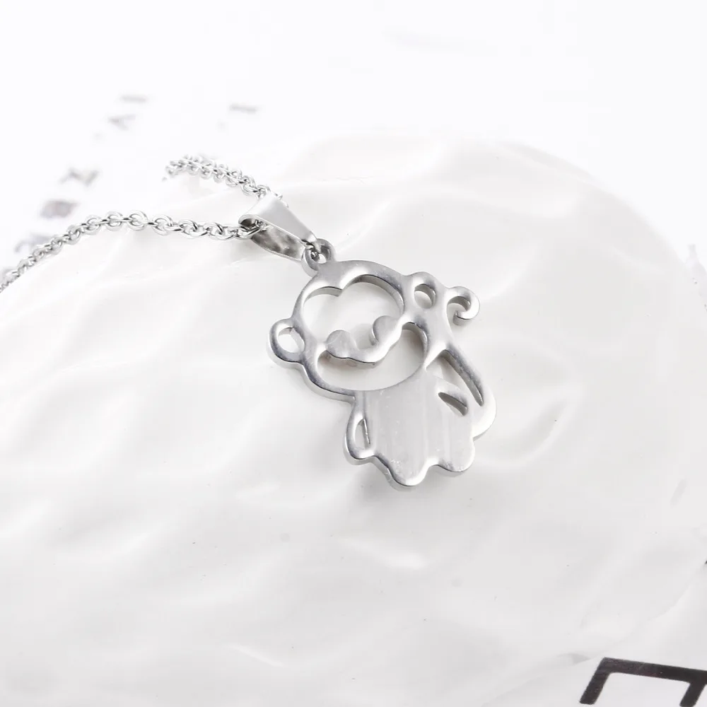 1 шт. Модное Новое ожерелье из нержавеющей стали милый детский кулон в виде