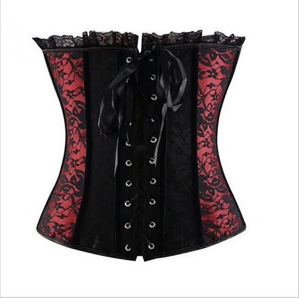 Женский сексуальный готический кружевной корсет-бюстье нижнее белье корсет для