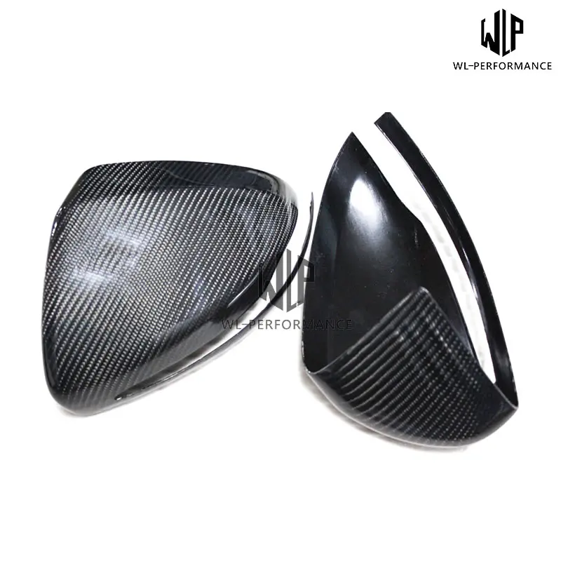 W205 приклеивающаяся Крышка для зеркала заднего вида из углеродного волокна