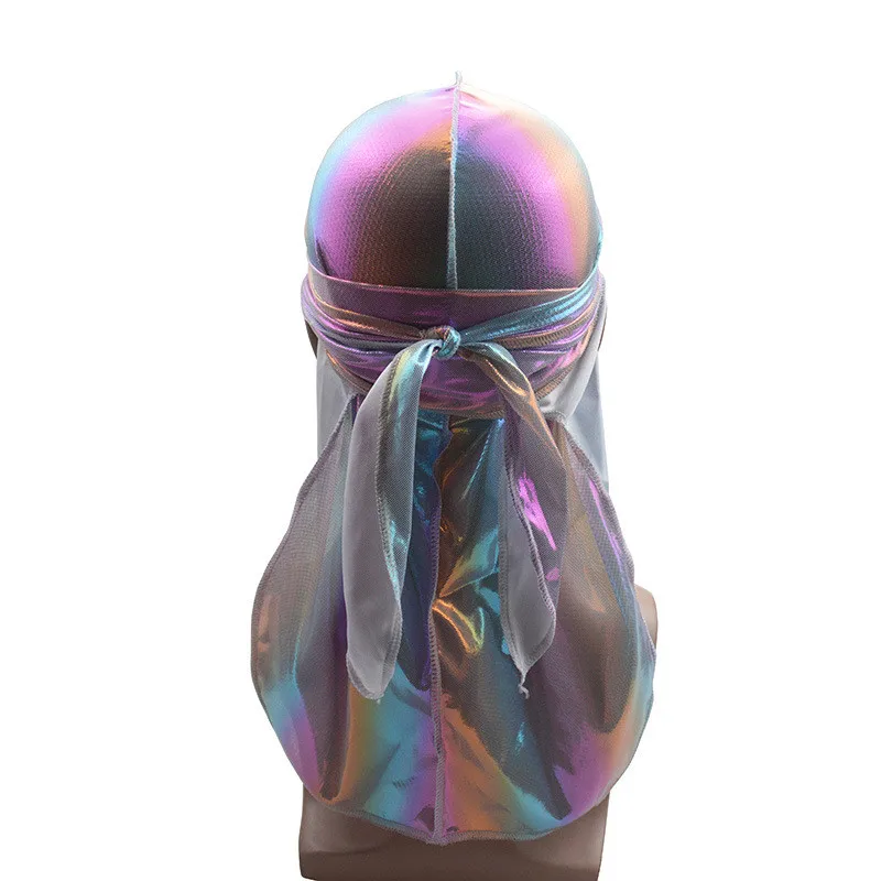 Унисекс шелковистые тюрбан шляпы парики Doo Rag головной убор банданы дюраги хвост