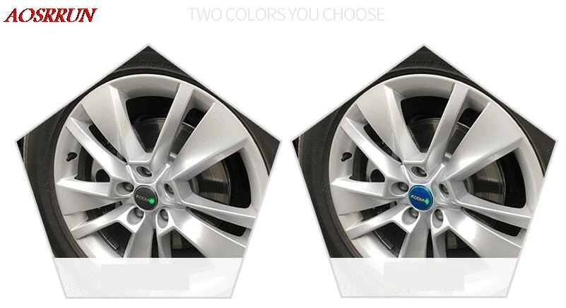 Автомобильная наклейка из нержавеющей стали для рулевого колеса автомобиля, колпачок ступицы, эмблема, значок, наклейки, символ для Skoda Kodiaq, Стайлинг