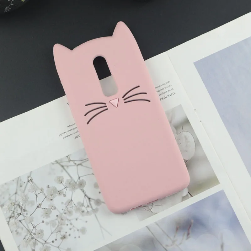HuxuPink Милый силиконовый чехол с 3D рисунком для huawei mate 10 Lite, чехол s, Япония, блестящая борода, кошка, кошечка с милыми ушками, чехол для телефона mate 10 Pro - Цвет: HuxuPink