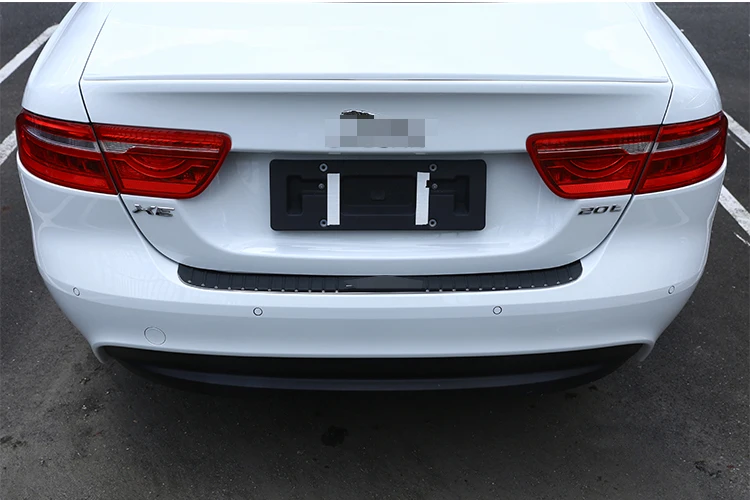 Для Jaguar XE Gloss чёрный для автомобильного стайлинга Нержавеющая сталь автомобиля внешний задний бампер Панель облицовочная панель защиты аксессуары