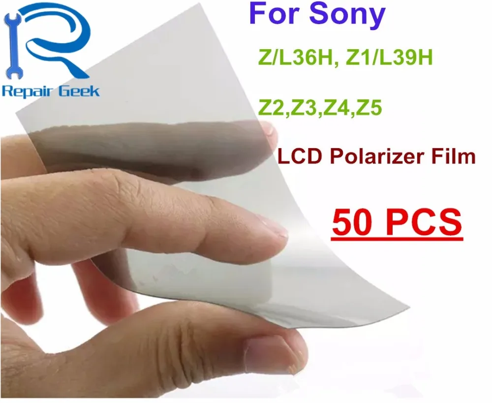 

50pcs Yellow Green Flex Cable Anti Static Polarizer Polarized Film For Sony Xperia Z L36H Z1 L39H Z2 Z3 Z4 Z5 Mini LCD Refurbish