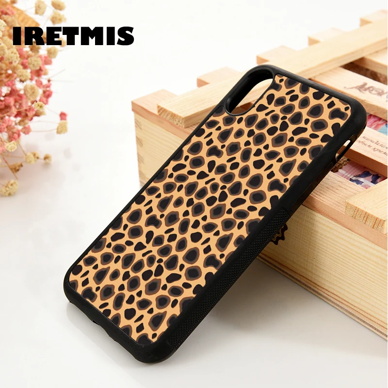 Iretmis 5 5S SE 6 6S Мягкий ТПУ силиконовый чехол для телефона iPhone 7 8 plus X Xs 11 Pro Max XR Cheetah с