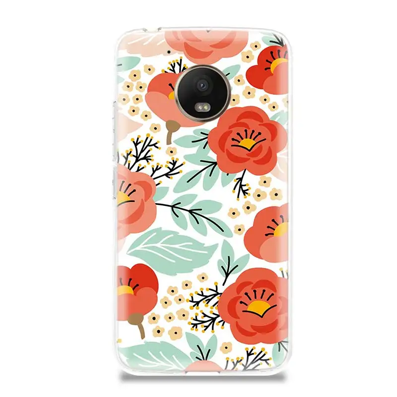 Легкий цвет цветок тренд аксессуары чехол для телефона Motorola Moto G7 G6 G5S G5 E4 Plus G4 E5 Play