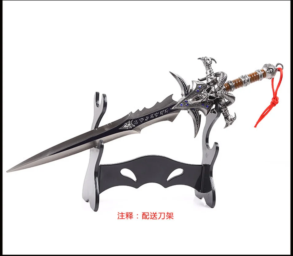 30 см сплав Frostmourne меч инкрустированный синий бриллиант WOW король личи Артас