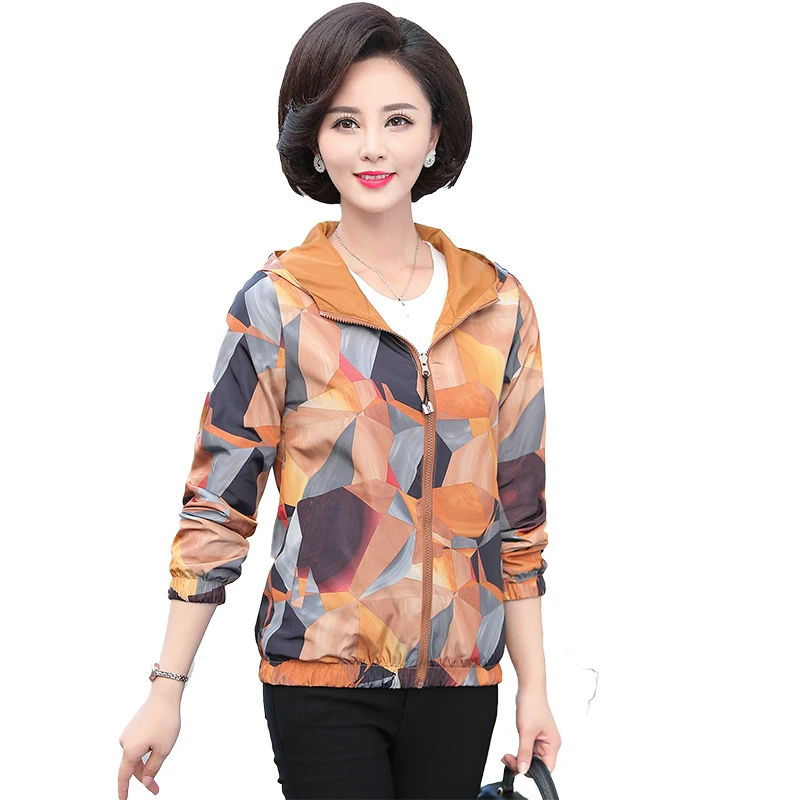 

Woman Casual Hooded Jackets Two Way Wearing Outerwear Women Leisure Hood Coat Flower Lightweight Jacket 2021 New Coats Autumn