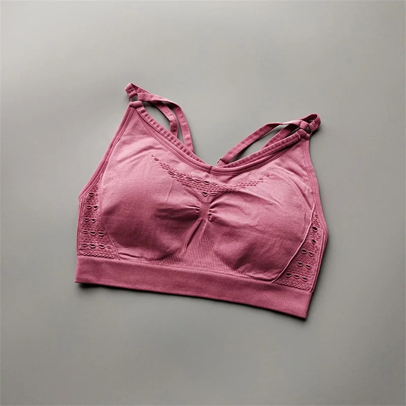 Women Energy Seamless Sports Bra Girls Gym Sport Top Fitness Yoga Padded Push Up Cross gym top women Exercise Underwear | Спорт и