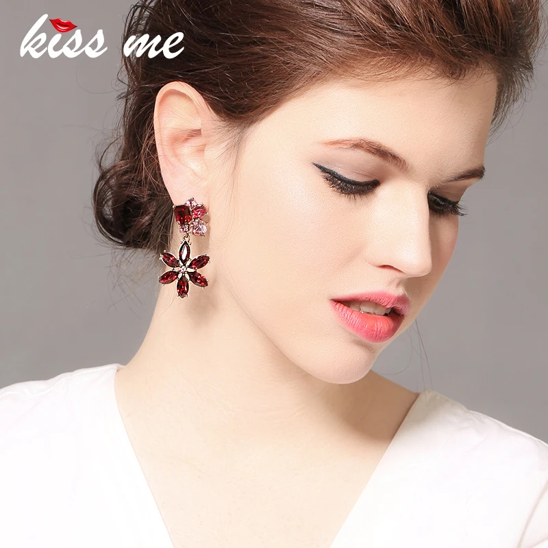 Женские Висячие серьги KISS ME брендовые дизайнерские из акрилового стекла с