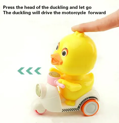 1 шт. милые вытягивающие машинки нажимающая маленькая Желтая утка игрушечные