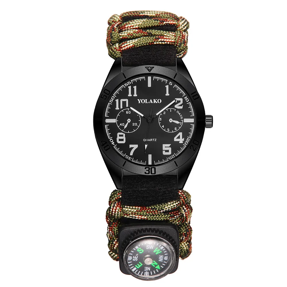Новинка 2018 нейлоновый ремешок с компасом мужские военные армейские кварцевые