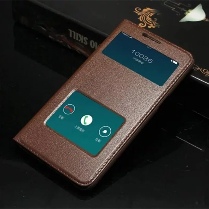 Чехлы для телефона OPPO R9 чехол из натуральной воловьей кожи с окошком и текстурой