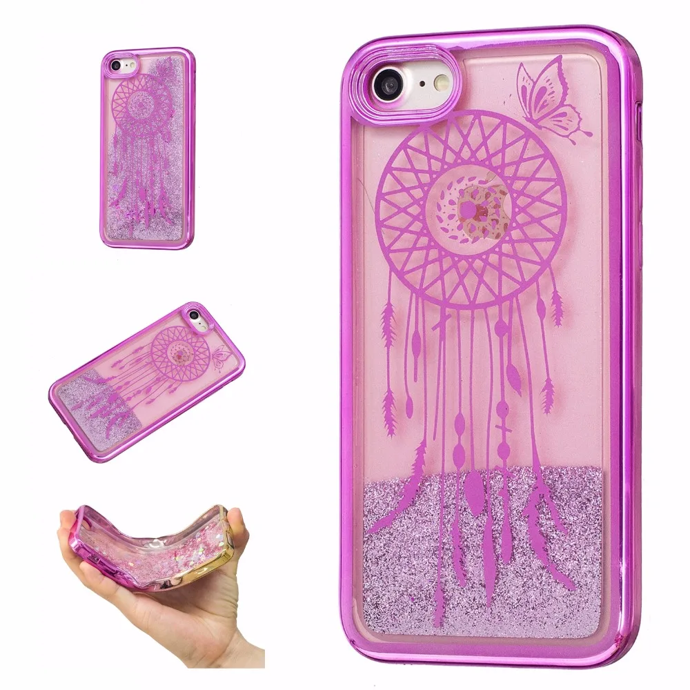 Роскошные Плывун Bling красочный чехол для iPhone 7 Чехол модные гладкие девушка СПП