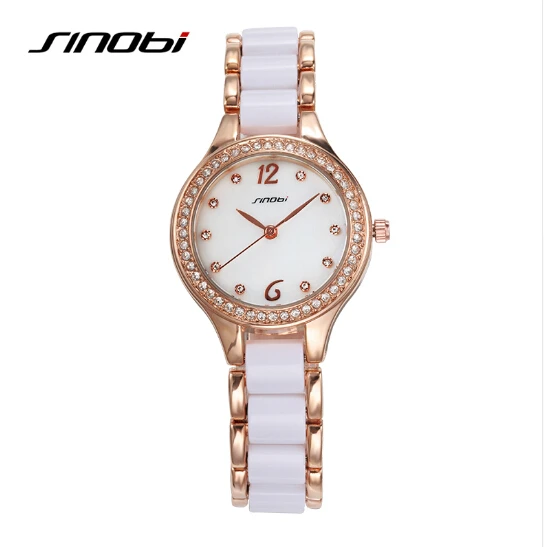 Роскошные женские часы SINOBI Стразы модные браслет relogio feminino reloj mujer | Наручные
