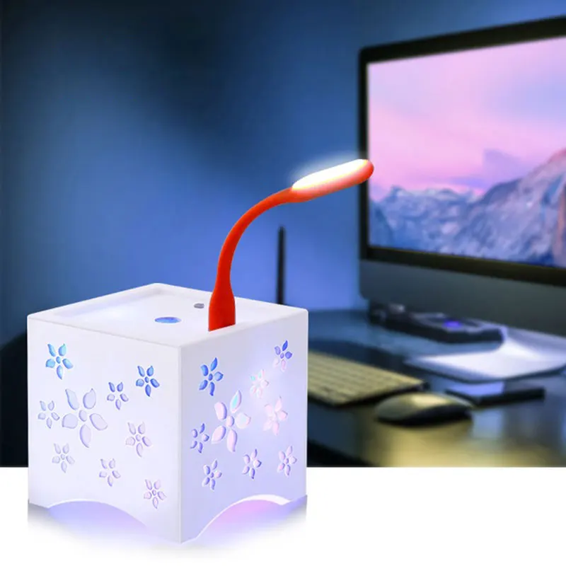 Электрический Воздуха Mist Чайник Fogger Спа Красочные Night Light USB Увлажнитель Дома