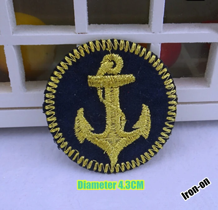 Вышитые украшения одежды якорь diy Вышивка патч железо на наклейках 3 шт в