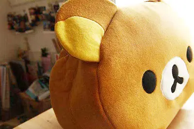 Популярная Милая большая сумка Rilakkuma через плечо плюшевая для отдыха коричневый