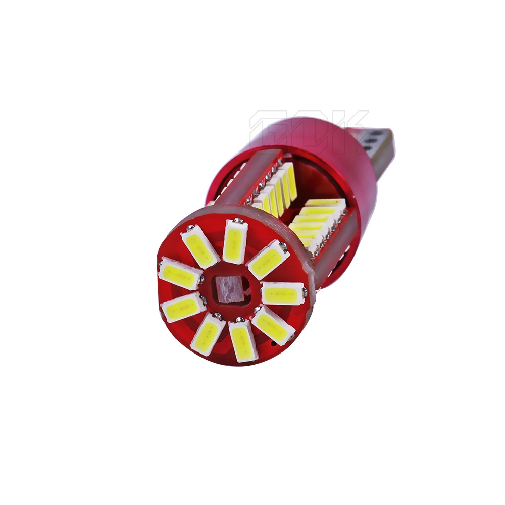 50 шт. T10 led canbus w5w супер яркий t10 57smd 3014 Светодиодная лампа без ошибок автомобиля маркер Автомобильный Клин лампочки на подвеску, сигнализирующий фонарь