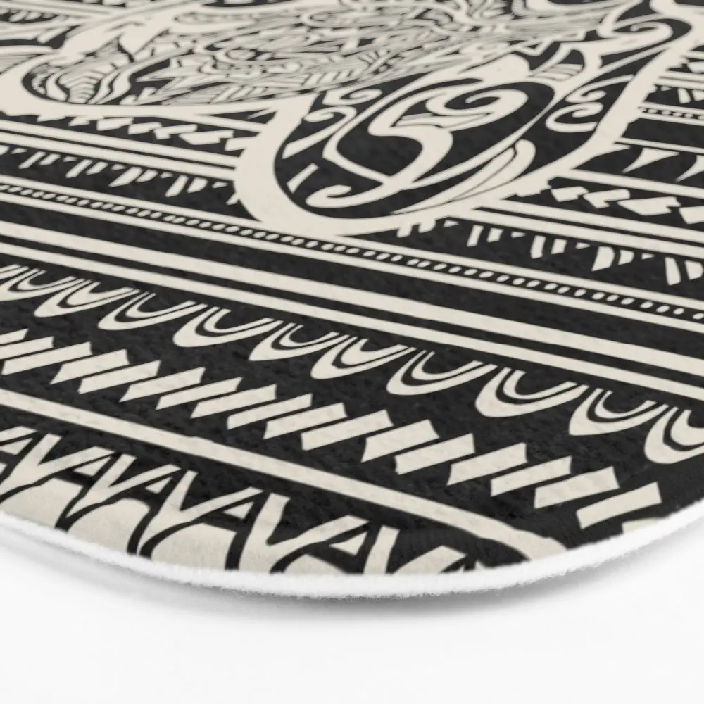 Полинезийский Frenchie Печатный дверной коврик для украшения дома нескользящий