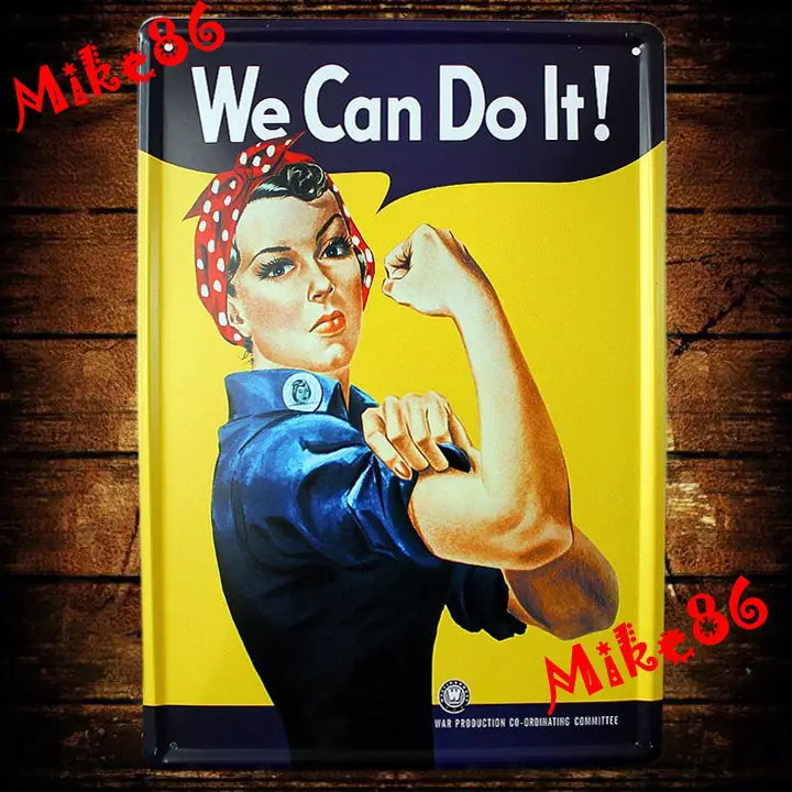 

[ Mike86 ] WE Can Do It Metal Signs Poster RetroWall Decor Painting Bar Tin Signs Art A-540 Mix Order 20*30 CM