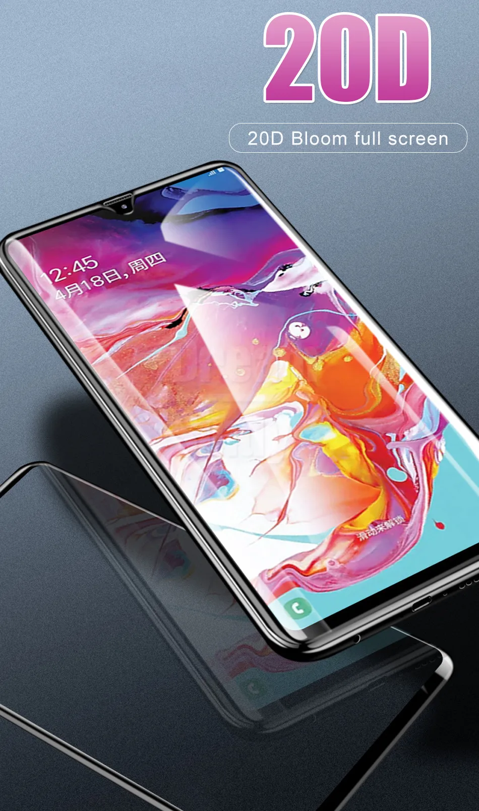 20D полное покрытие из закаленного стекла для samsung Galaxy A50 A30 A10 M10 M20 M30 A8 A7 Защитная пленка для экрана
