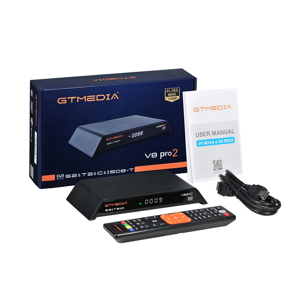 GTmedia V8 Pro 2 рецептора DVB S2 C Поддержка IPTV Power Vu DRE & Biss Key спутниковый приемник 1080P ТВ