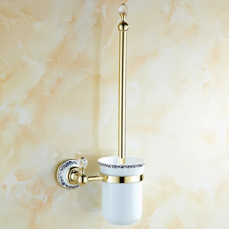 Free Shipping Wall Mounted Bathroom Accessories Crystal Toilet Brush Holder | Обустройство дома
