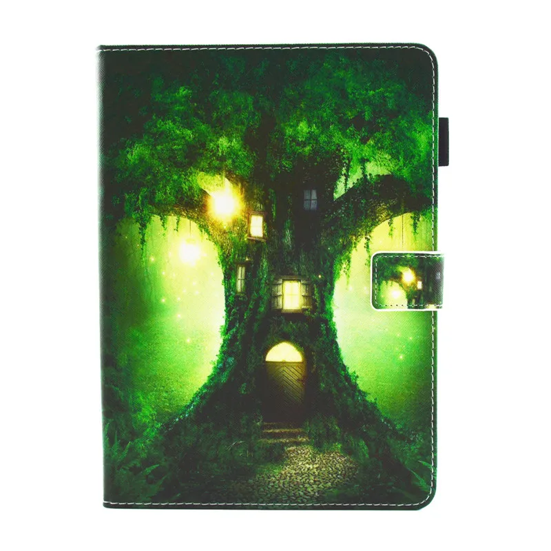 Wekays для нового Ipad 9 7 2018 кожаный чехол с мультяшным деревом Coque Apple дюймов 2017 A1822 A1823